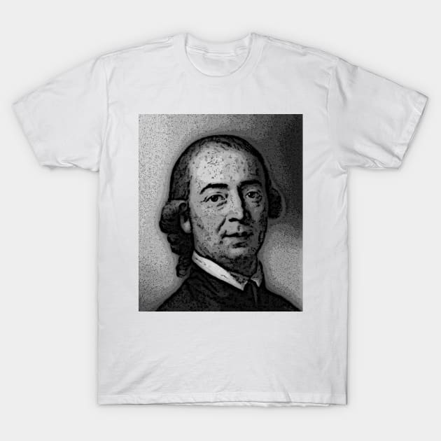 Johann Gottfried Herder Black And White Portrait | Johann Gottfried Herder Artwork 2 T-Shirt by JustLit